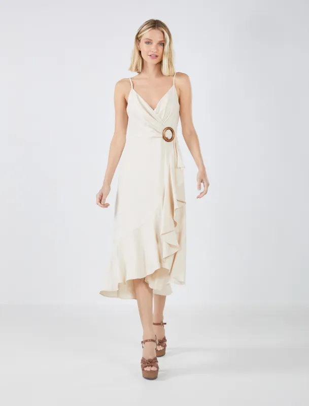 Doris Ruffle Midi Dress sold by BCBGMaxAzria