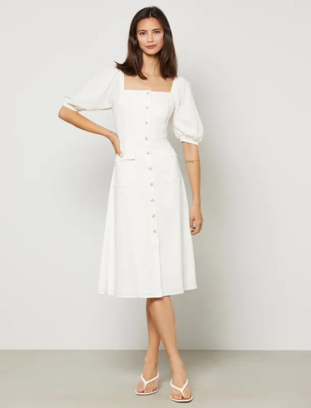 Marina Puff Sleeve Dress sold by BCBGMaxAzria