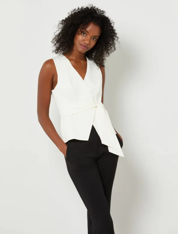 Surplice Front Bow Top sold by BCBGMaxAzria
