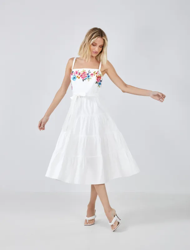 Daphne Floral Embroidered Dress sold by BCBGMaxAzria