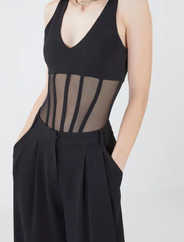 Sheer Panel Bodysuit sold by BCBGMaxAzria