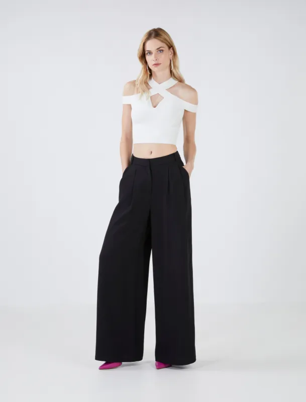 Pleated Wide-Leg Pant sold by BCBGMaxAzria