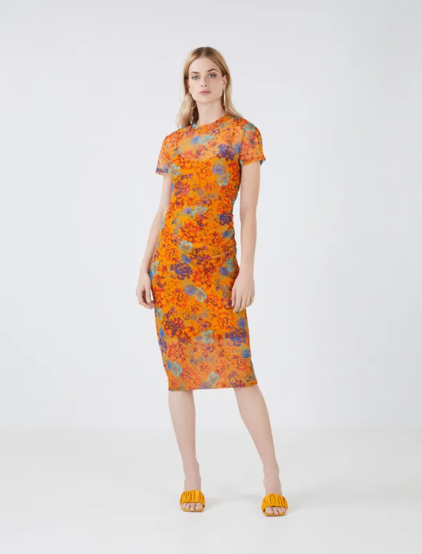 Melanie Ruched Midi Dress sold by BCBGMaxAzria