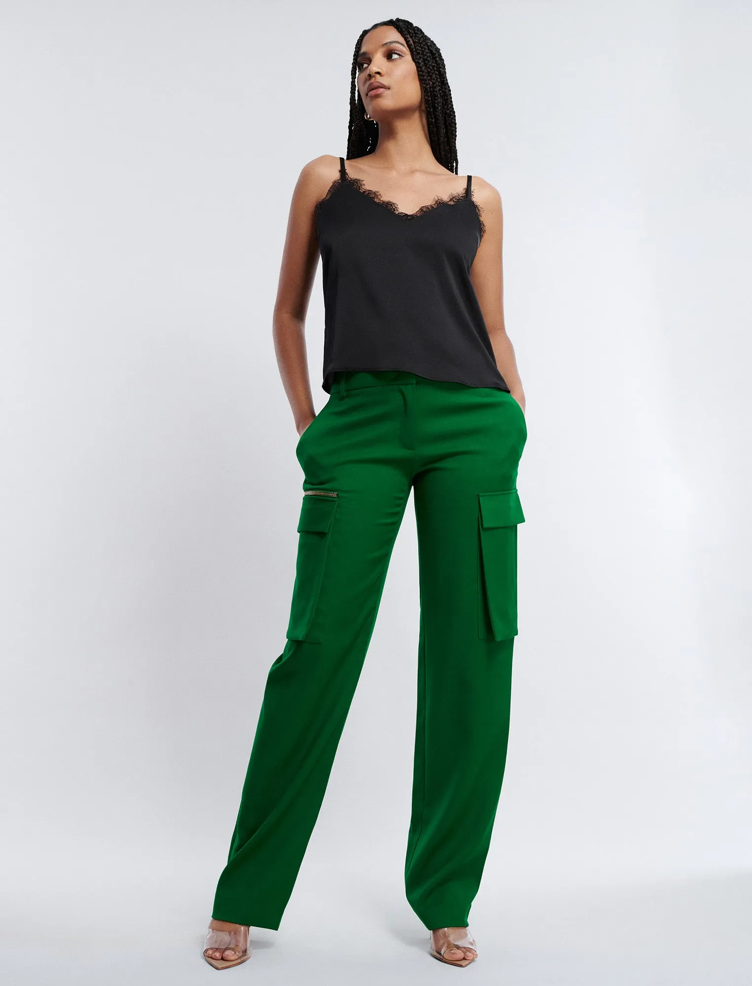 Wide-Leg Zip Cargo Pant sold by BCBGMaxAzria product image thumbnail 5