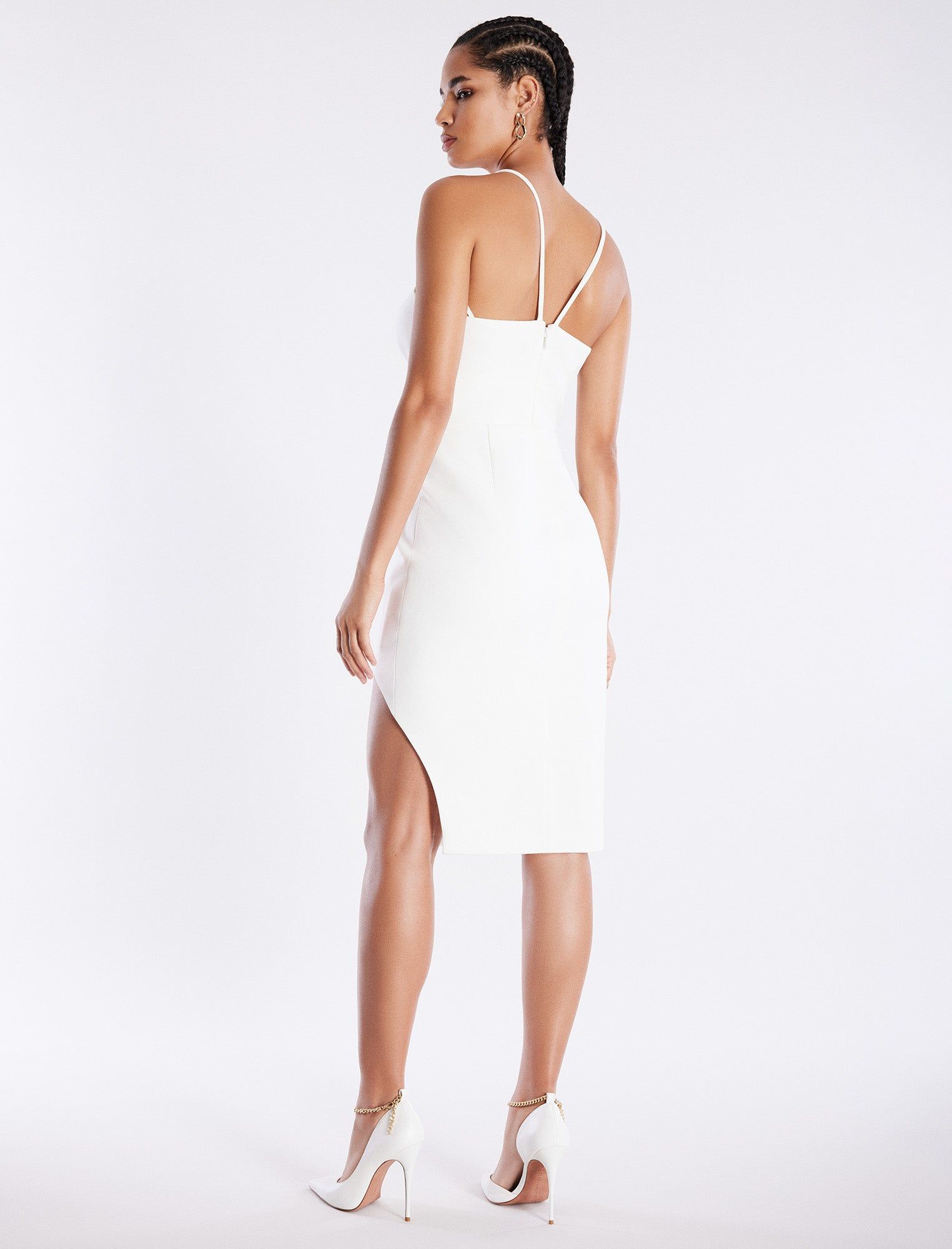Aida Plunging Halter Midi Dress sold by BCBGMaxAzria product image thumbnail 4