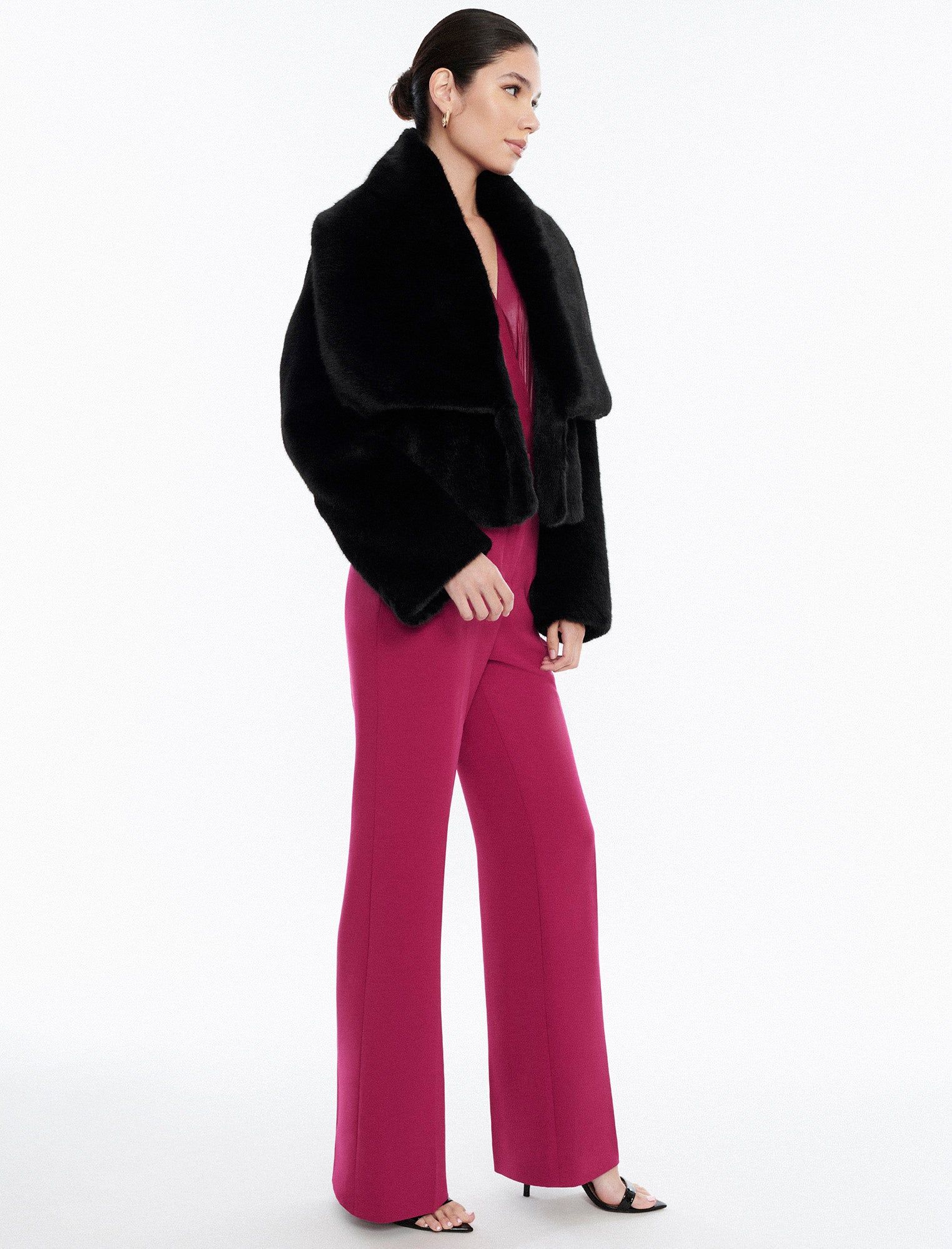 Faux Fur Crop Coat sold by BCBGMaxAzria product image thumbnail 3
