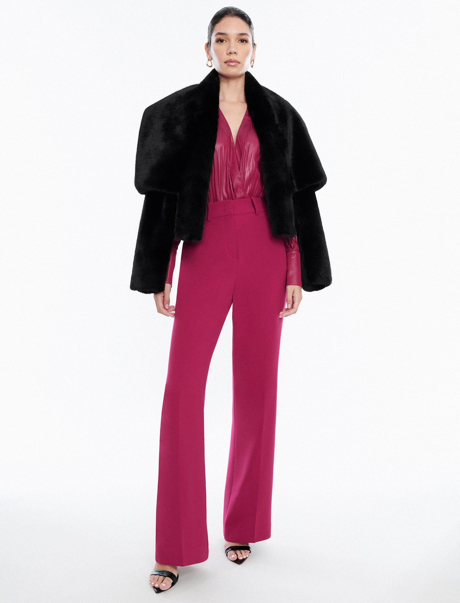 Faux Fur Crop Coat sold by BCBGMaxAzria product image thumbnail 5