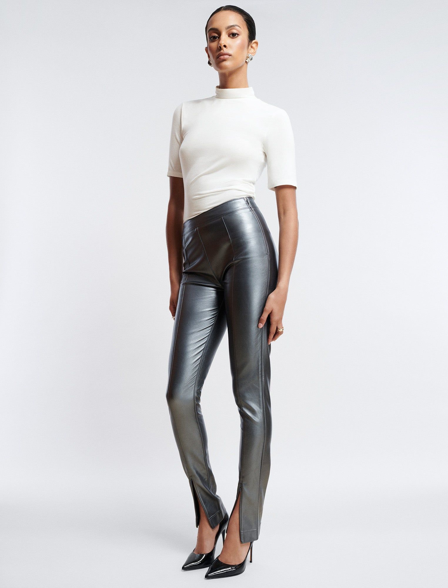 Faux Leather Slim Pant sold by BCBGMaxAzria product image thumbnail 3
