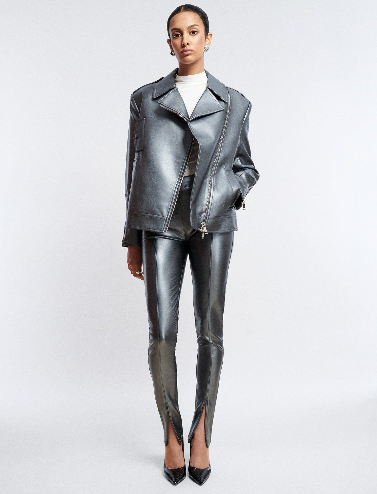 Faux Leather Slim Pant sold by BCBGMaxAzria product image thumbnail 5