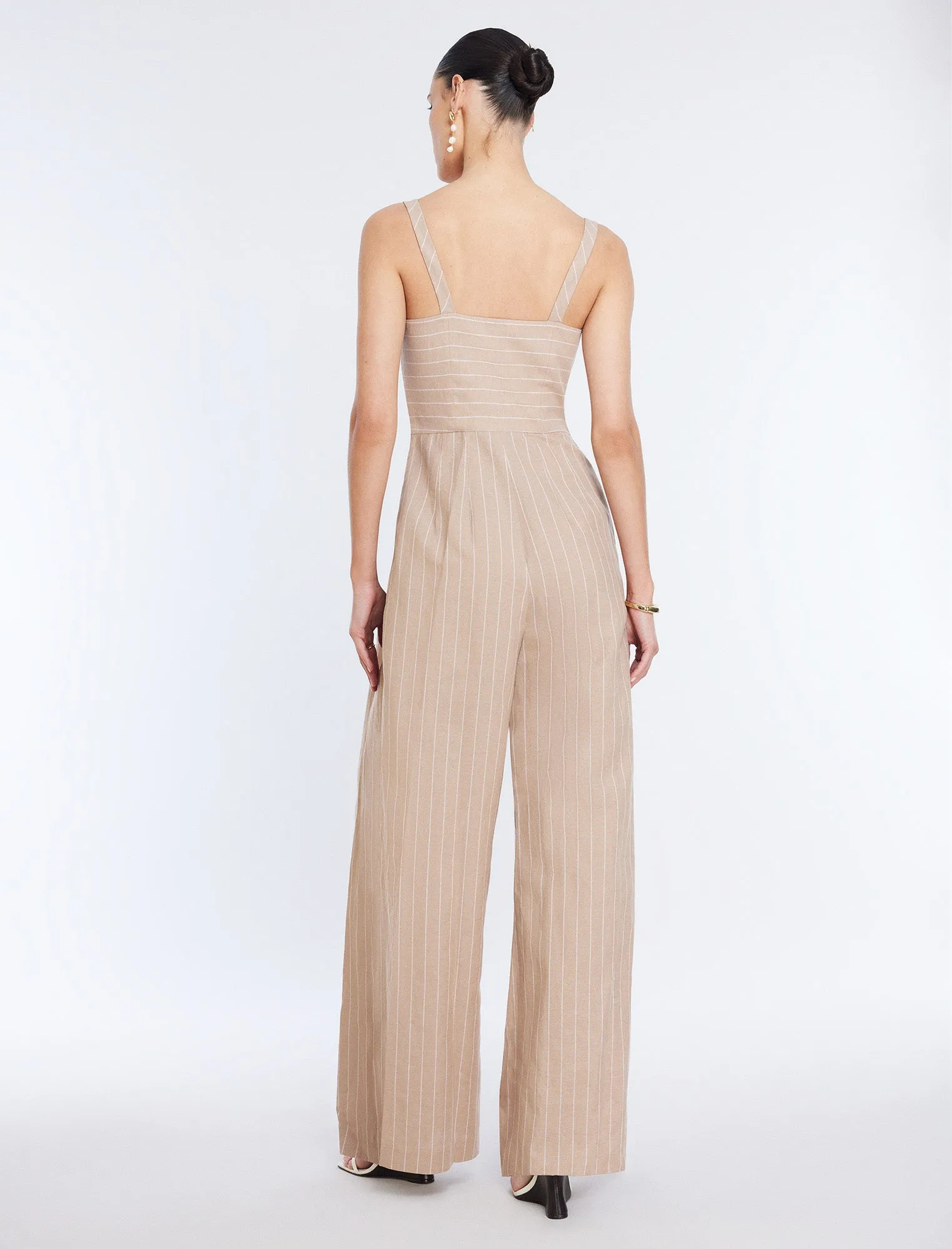 Hadie Linen Keyhole Jumpsuit sold by BCBGMaxAzria product image thumbnail 4