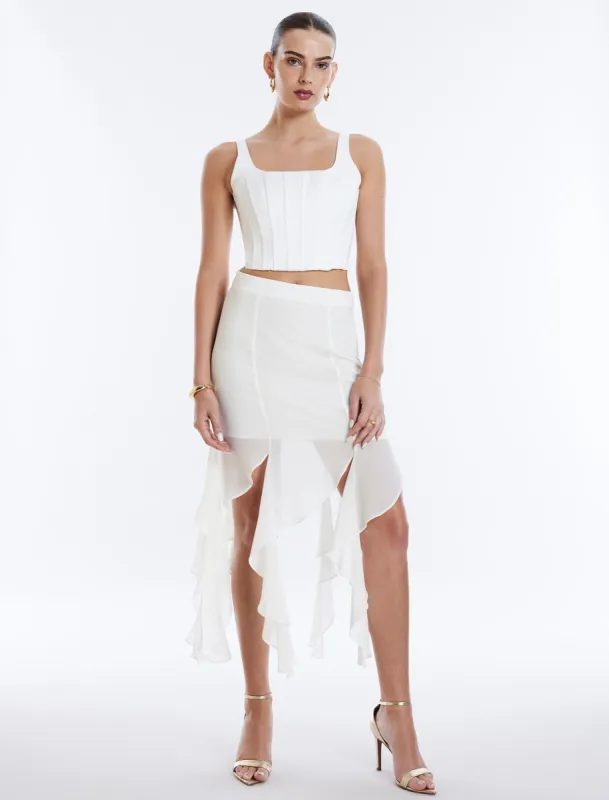 Cascading Ruffle Skirt sold by BCBGMaxAzria