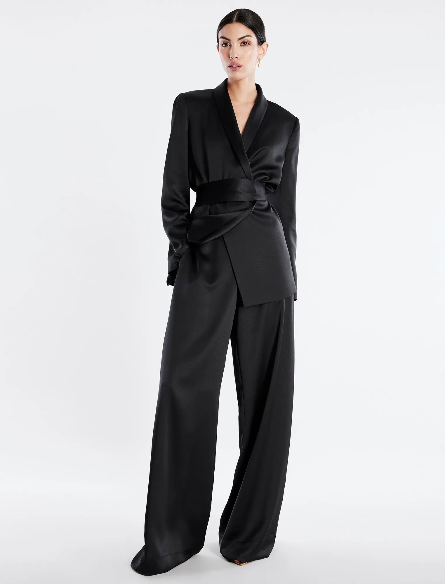 Aire Wide-Leg Satin Trouser sold by BCBGMaxAzria product image thumbnail 5