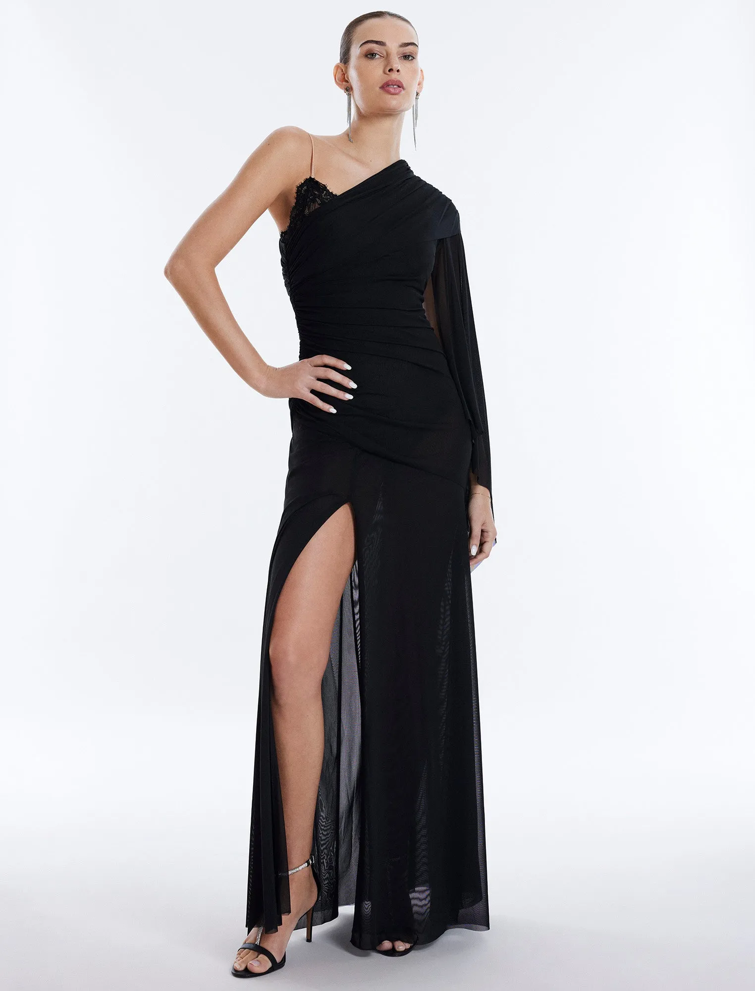 Ularia One Sleeve Evening Gown sold by BCBGMaxAzria