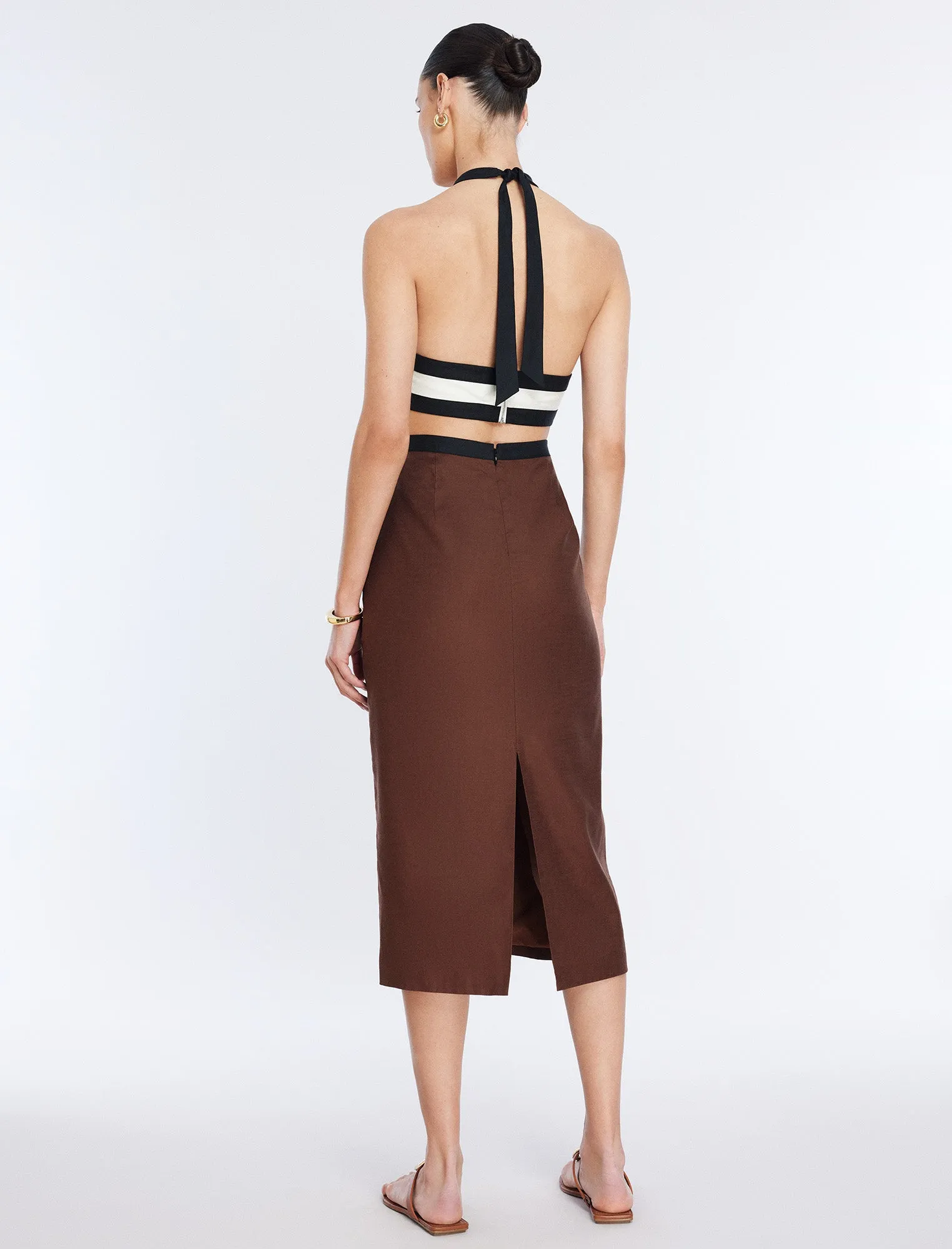 Lula Contrast Trim Midi Dress sold by BCBGMaxAzria product image thumbnail 4