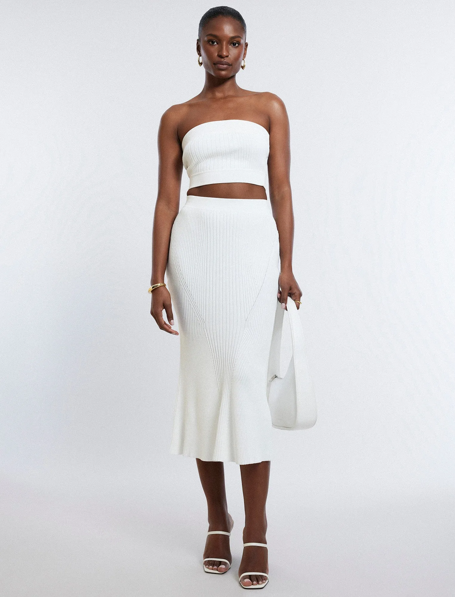 Nova Strapless Knit Crop Top sold by BCBGMaxAzria product image thumbnail 5