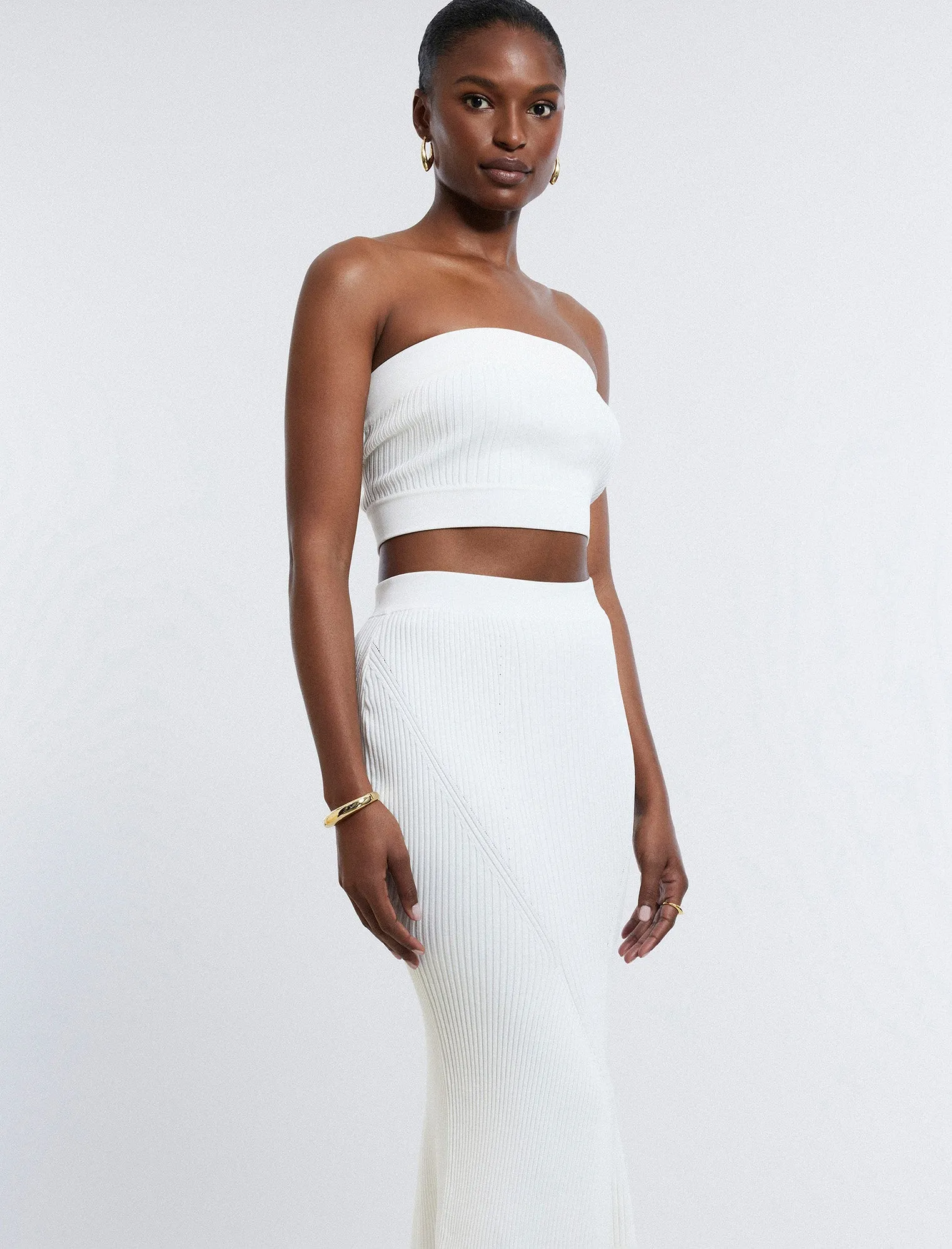 Nova Strapless Knit Crop Top sold by BCBGMaxAzria product image thumbnail 3