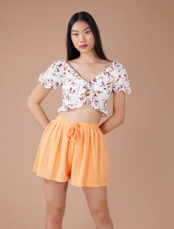 Knot-Front Crop Top sold by BCBGMaxAzria