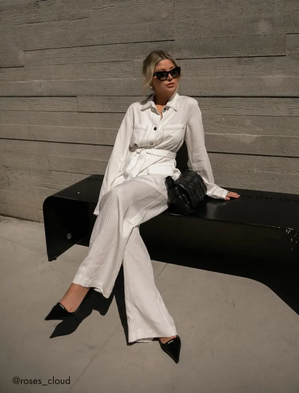 Cassandra Linen Shirt Jacket made by BCBGMaxAzria