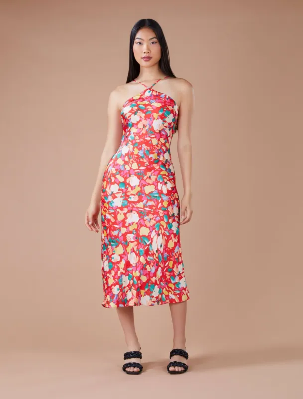 Halter Neck Midi Maxi Dress sold by BCBGMaxAzria