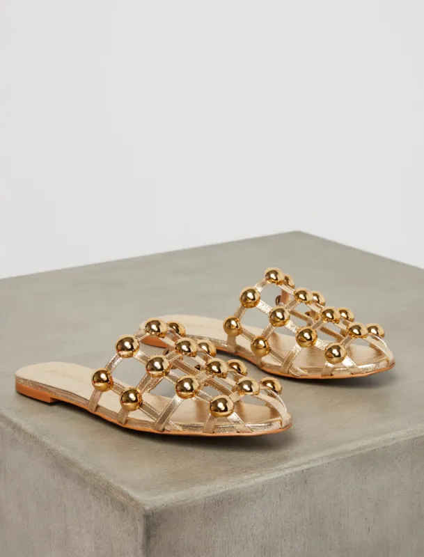 Tina Caged Stud Slide Sandal sold by BCBGMaxAzria