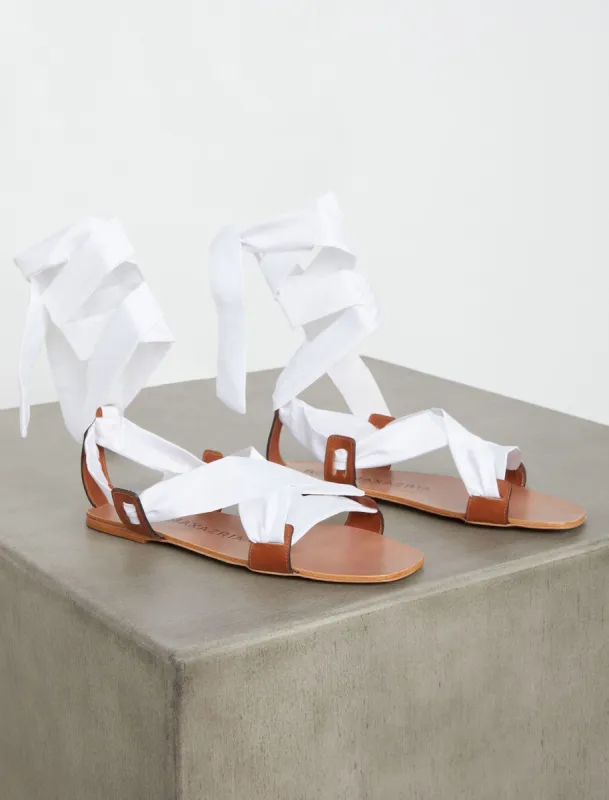 Connie Fabric Flat Sandal sold by BCBGMaxAzria