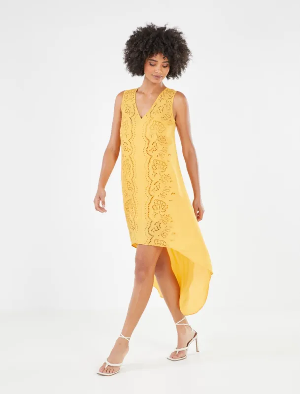 Taira Eyelet High-Low Dress sold by BCBGMaxAzria