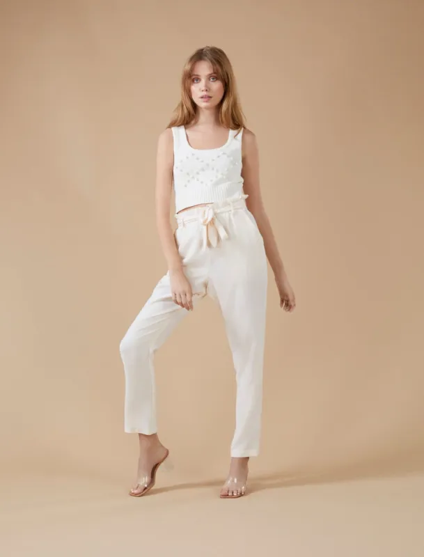 Tie Waist Paperbag Pant sold by BCBGMaxAzria