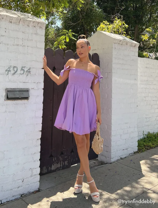 Charlotte Smocked Bubble Mini Dress sold by BCBGMaxAzria