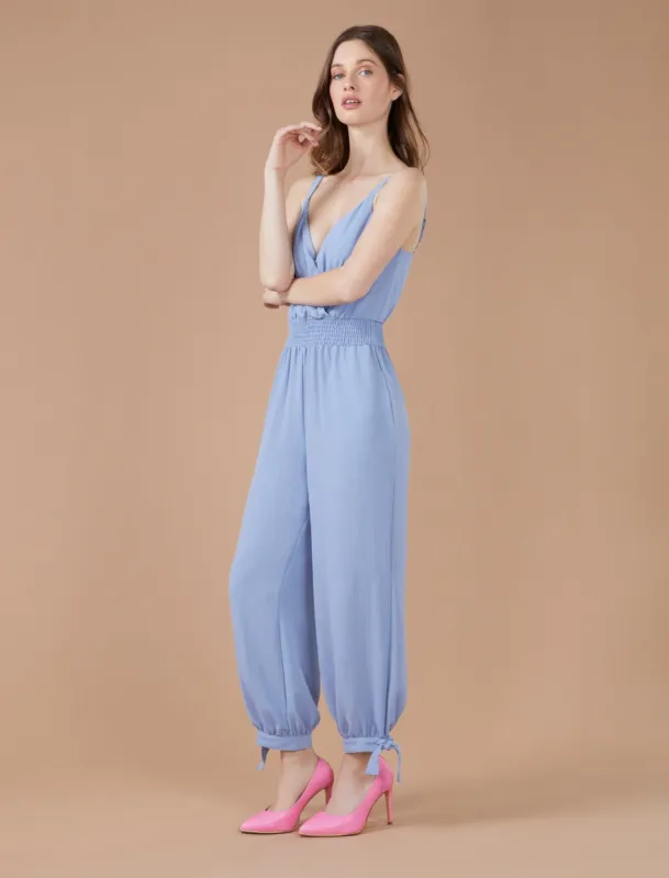 Luisa Smocked Jumpsuit sold by BCBGMaxAzria