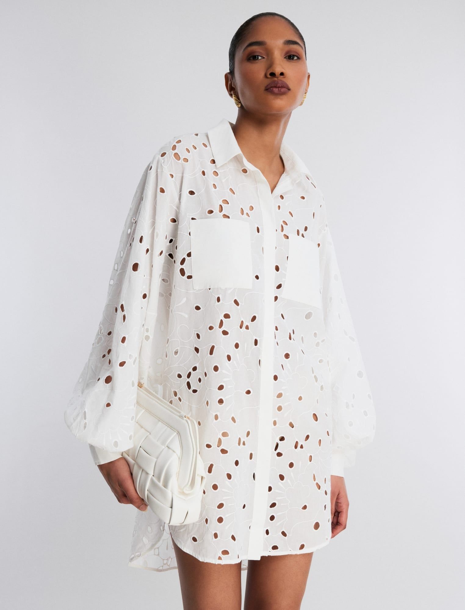 Emerson Eyelet Shirt Dress sold by BCBGMaxAzria