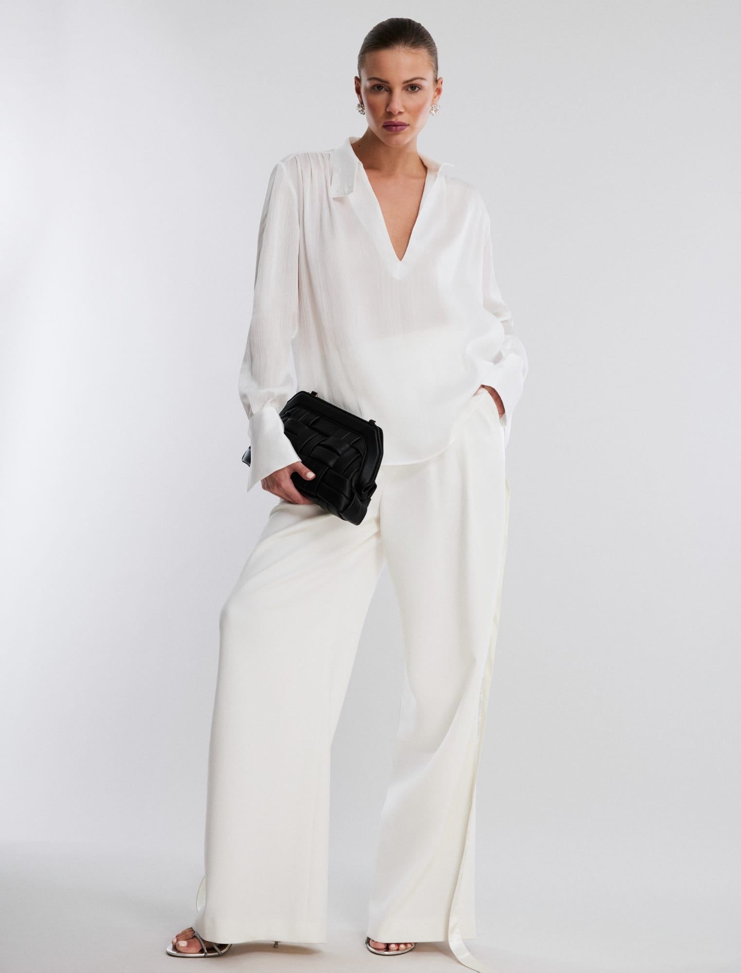 V-Neck Collared Top sold by BCBGMaxAzria product image thumbnail 5