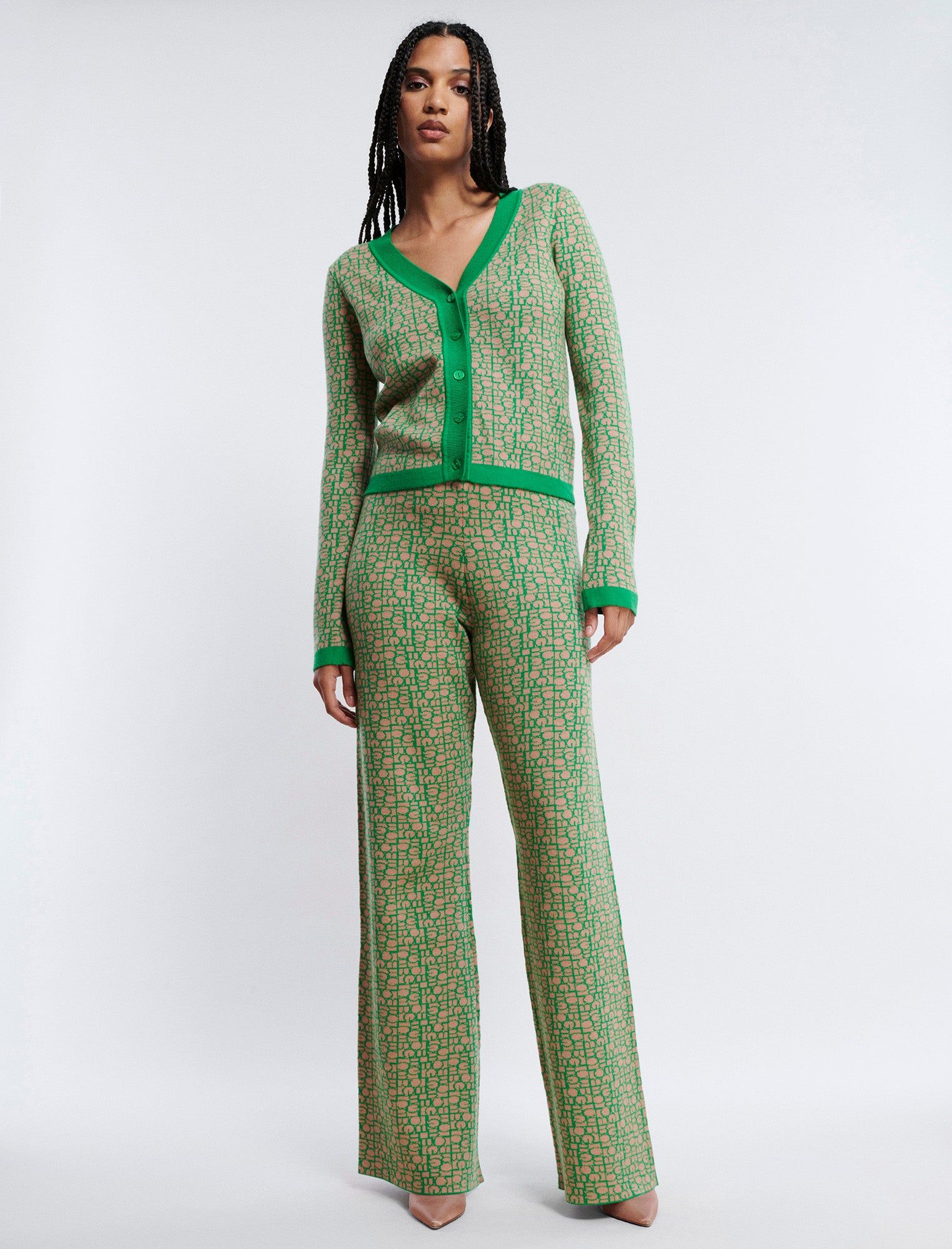 Wide-Leg Knit Logo Trouser sold by BCBGMaxAzria