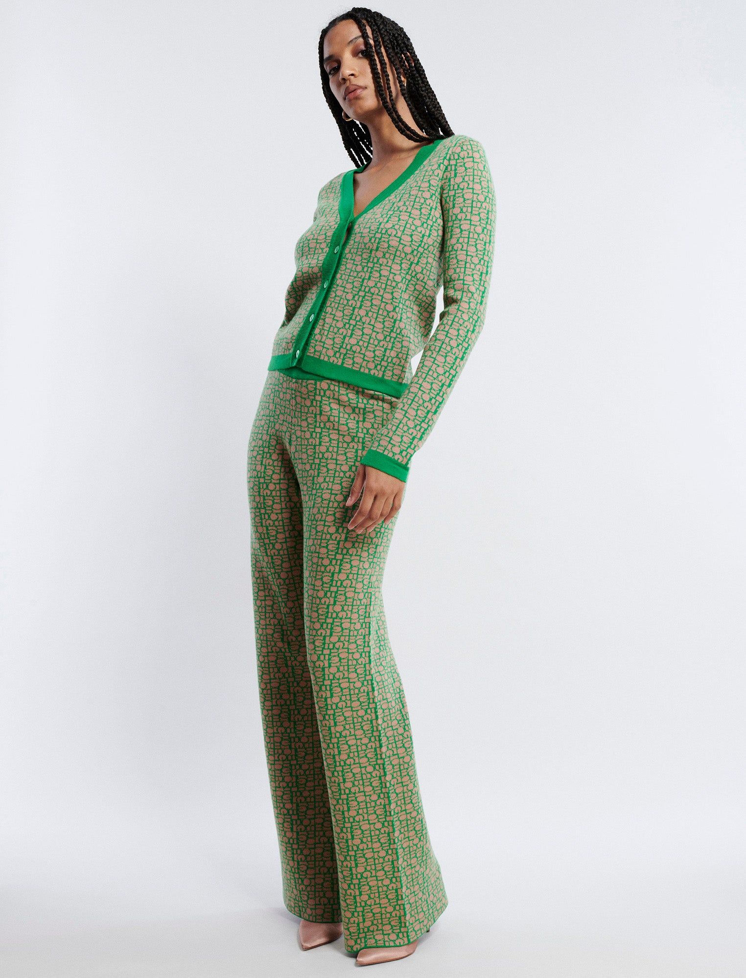 Wide-Leg Knit Logo Trouser sold by BCBGMaxAzria product image thumbnail 3
