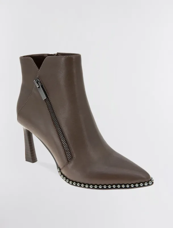 Billie Leather Bootie sold by BCBGMaxAzria