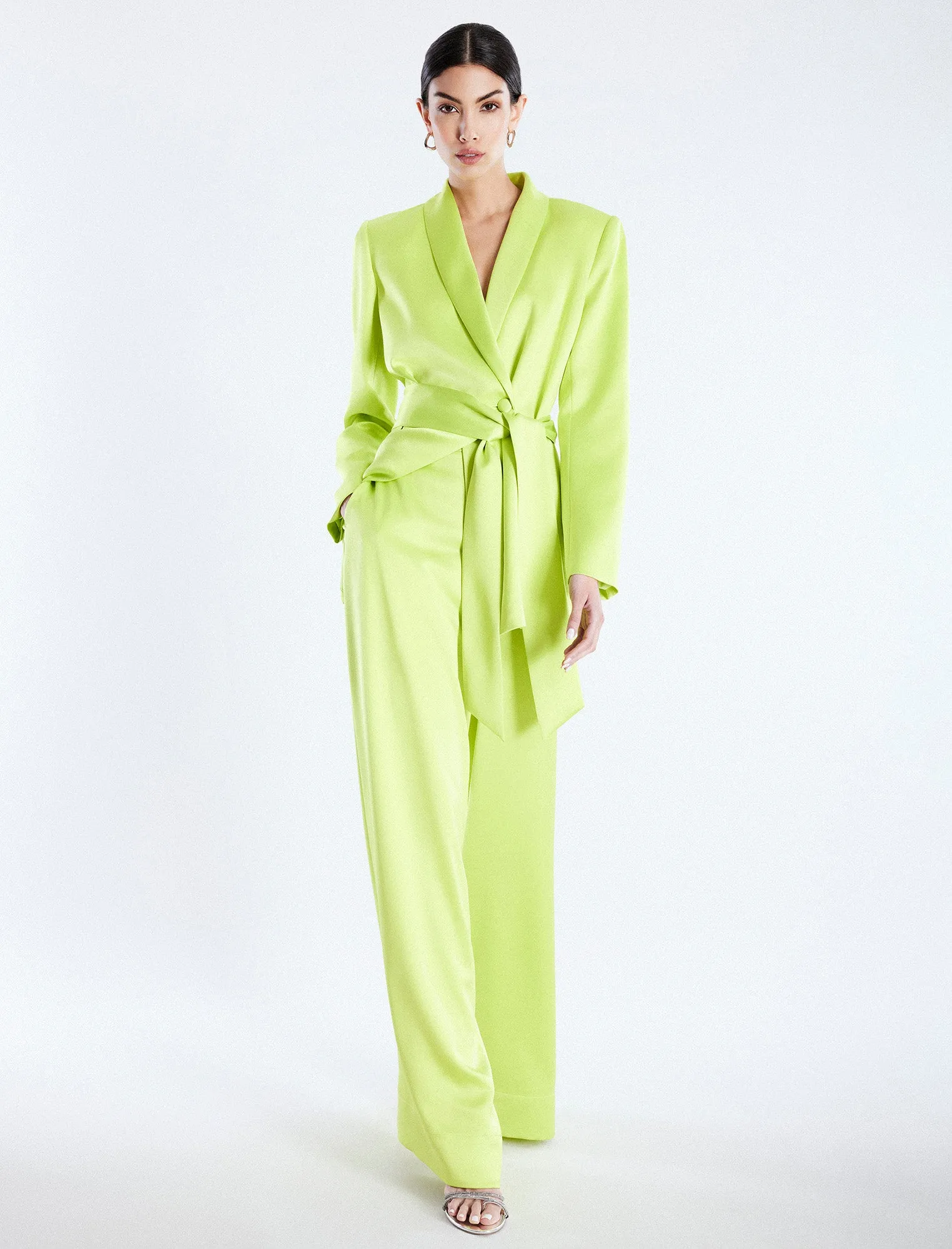 Harrison Wide-Leg Satin Trouser sold by BCBGMaxAzria product image thumbnail 2