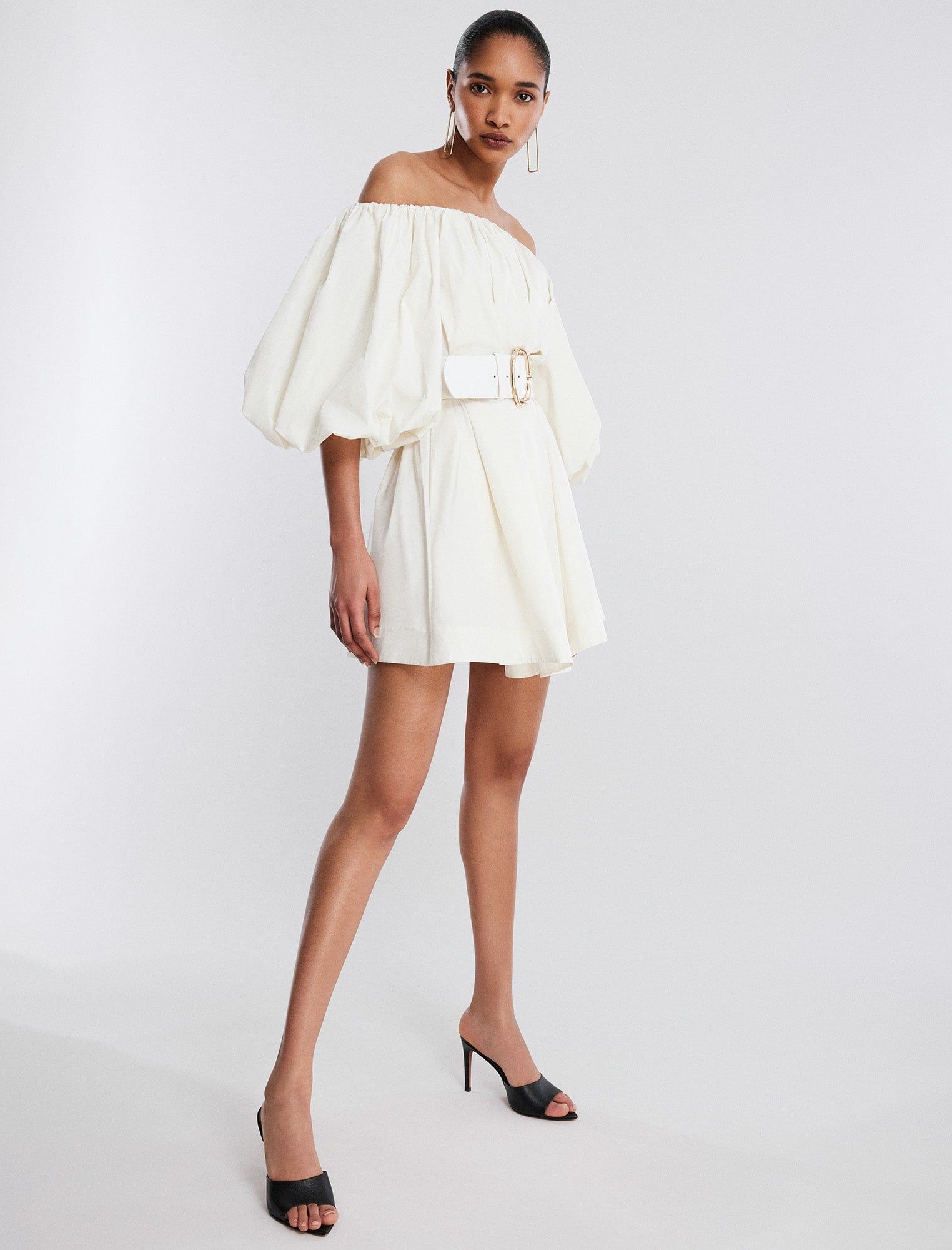 Adelaide Balloon Sleeve Mini Dress sold by BCBGMaxAzria product image thumbnail 3