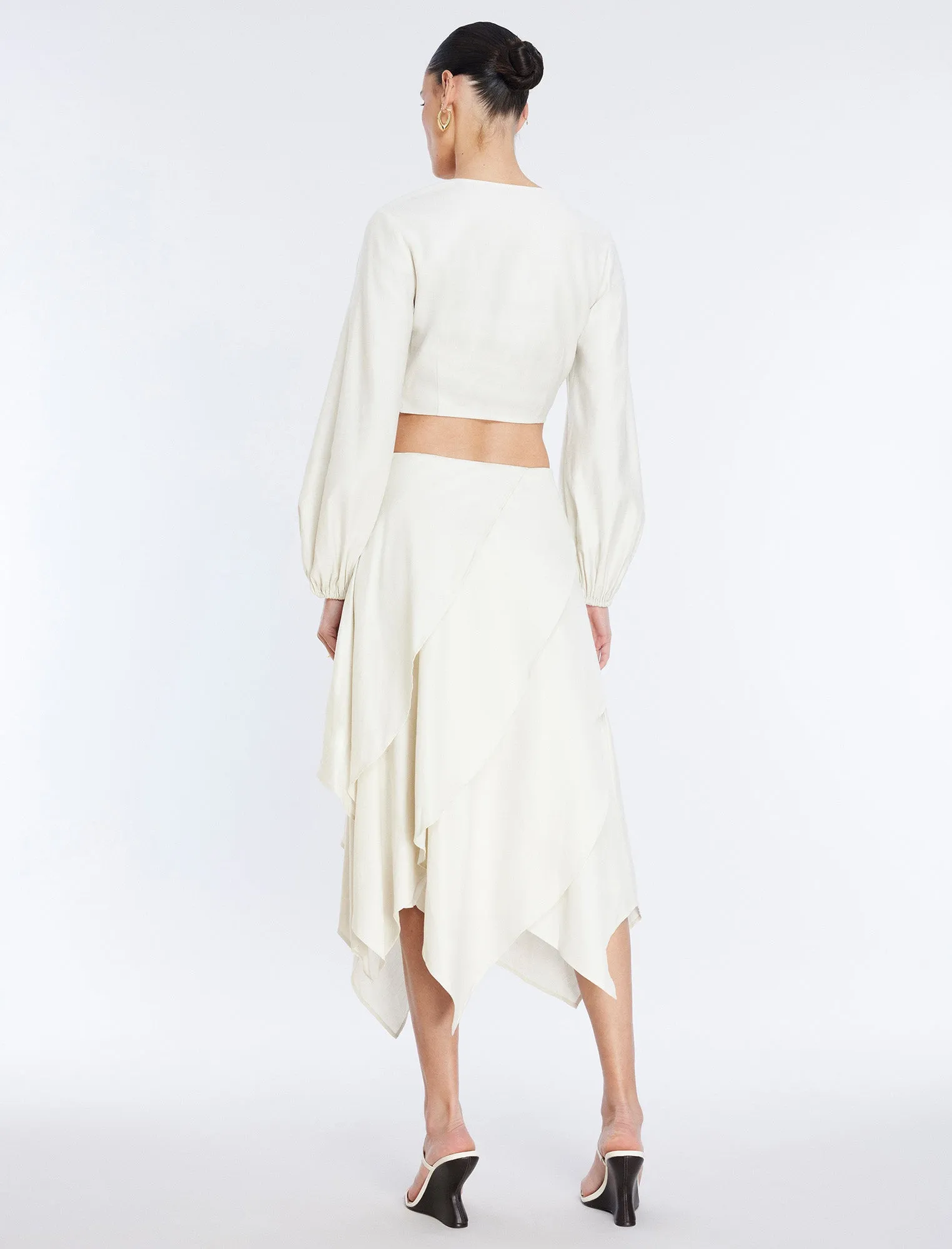 Tiered Asymmetrical Skirt sold by BCBGMaxAzria product image thumbnail 4