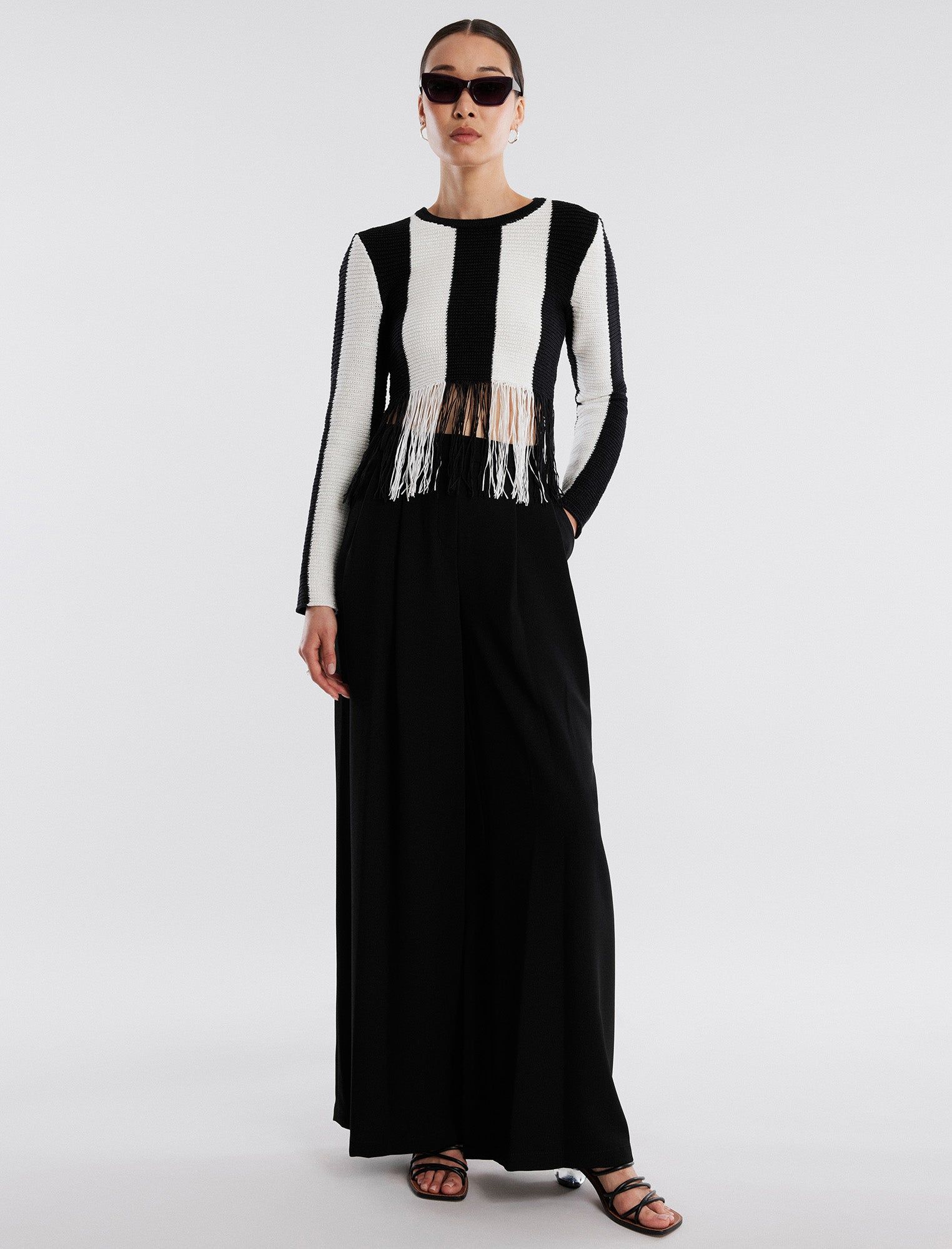 Nico Fringe Crop Top sold by BCBGMaxAzria product image thumbnail 2