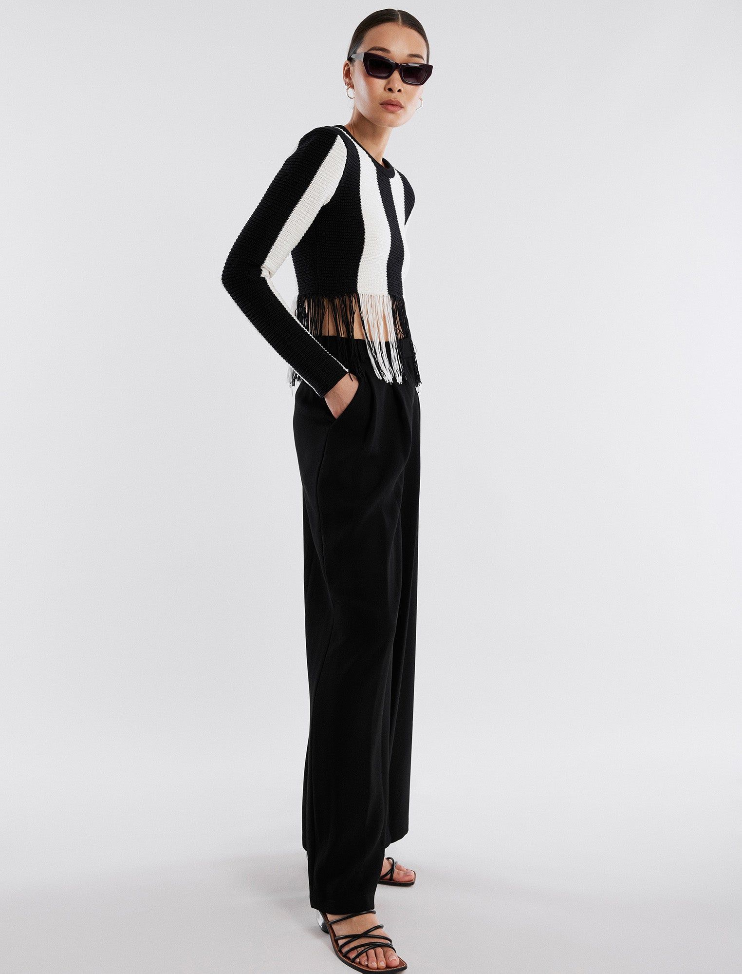Nico Fringe Crop Top sold by BCBGMaxAzria product image thumbnail 3