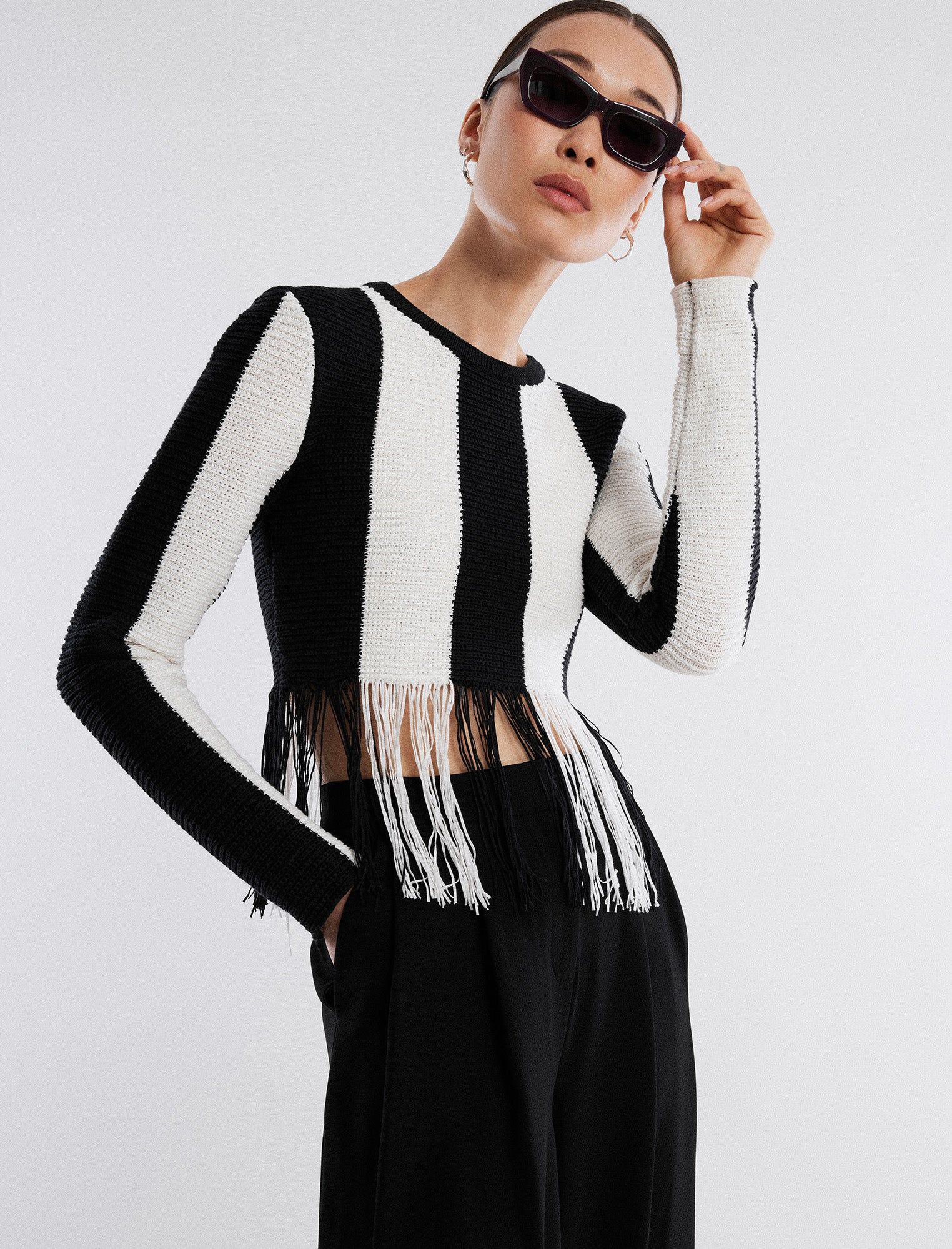 Nico Fringe Crop Top sold by BCBGMaxAzria product image thumbnail 6