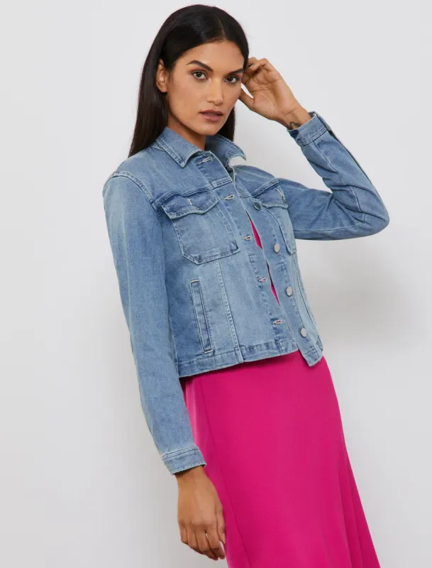 Mindi Crop Denim Jacket sold by BCBGMaxAzria