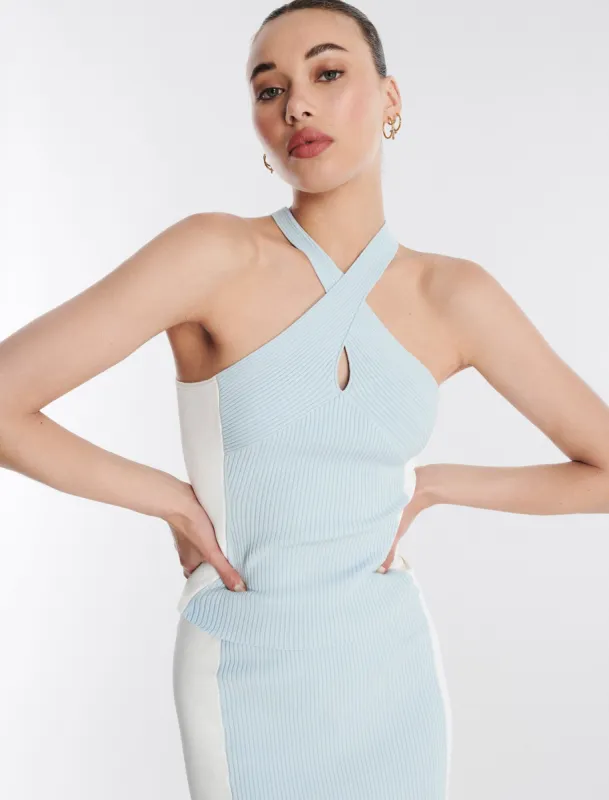 Jett Crossover Halter Top sold by BCBGMaxAzria