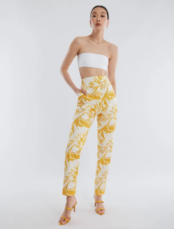 Madison Taffeta Slim Trouser sold by BCBGMaxAzria