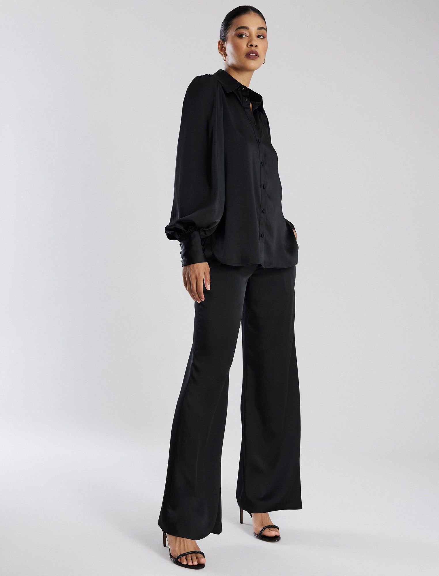 Satin Wide-Leg Trouser sold by BCBGMaxAzria