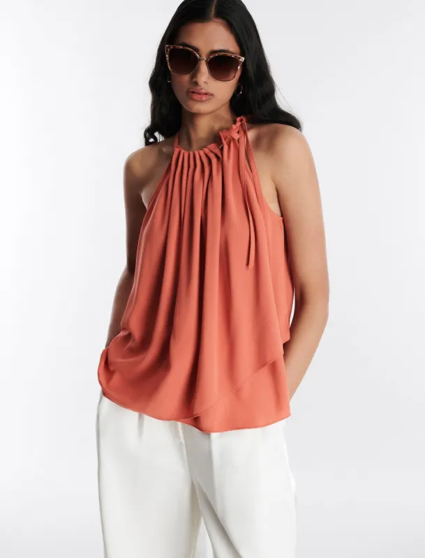 Neck Tie Halter Top sold by BCBGMaxAzria