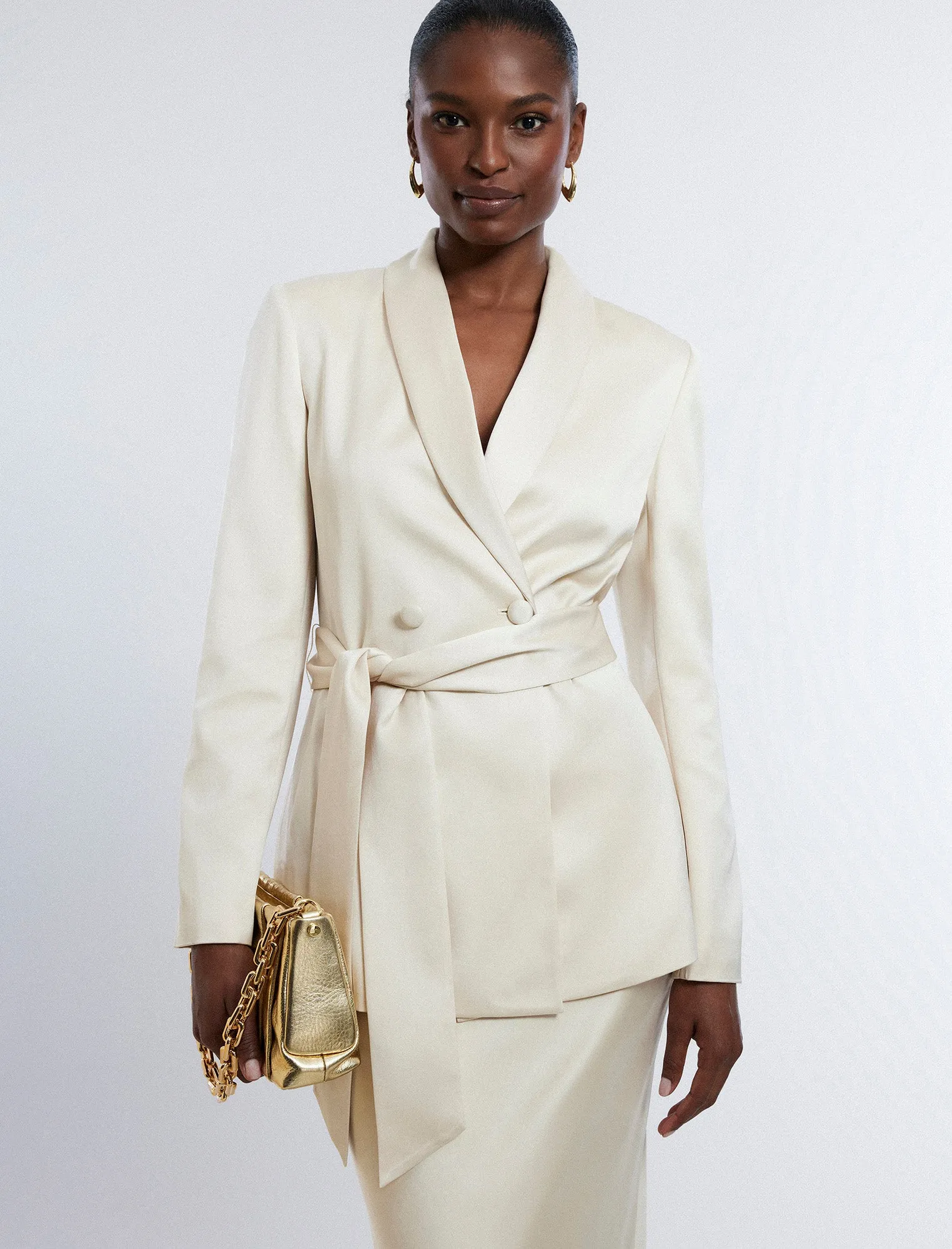 Harrison Satin Blazer sold by BCBGMaxAzria product image thumbnail 4