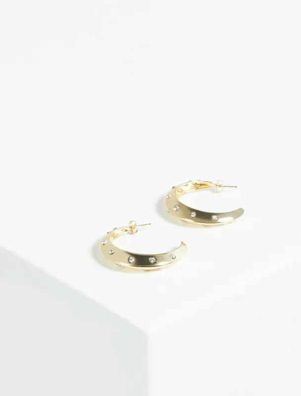 Rhinestone Chunky Hoop sold by BCBGMaxAzria