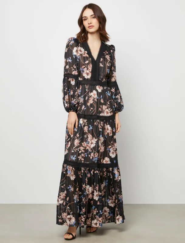 Norah Tiered Evening Dress sold by BCBGMaxAzria