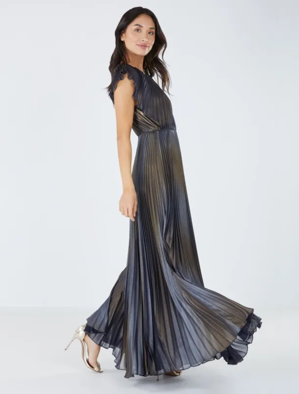 Litte Metallic Pleat Evening Dress sold by BCBGMaxAzria