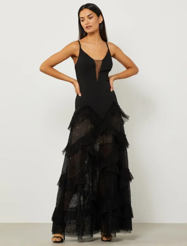 Ruffle Skirt Evening Gown sold by BCBGMaxAzria
